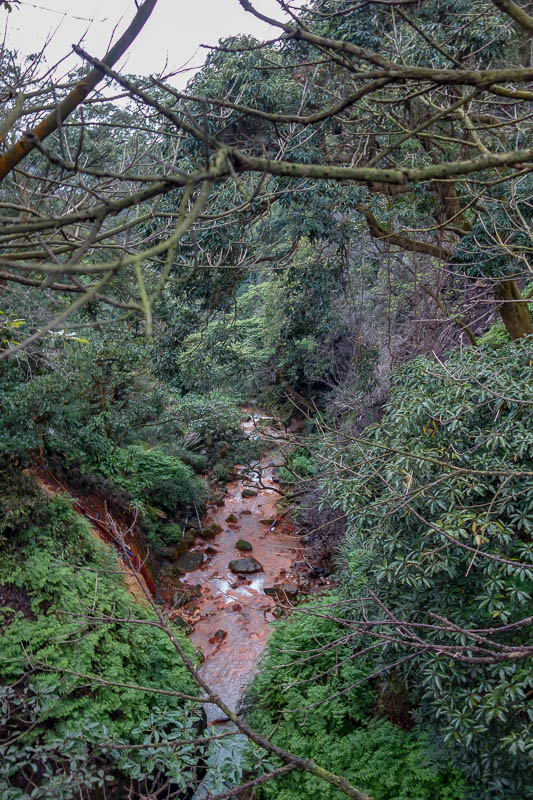 Taiwan-Taipei-Hiking-Yangmingshan - The rivers run red with lava. Actually there is a lava panic on currently, as someone has declared that Taipei is sitting on a giant bubble of lava an
